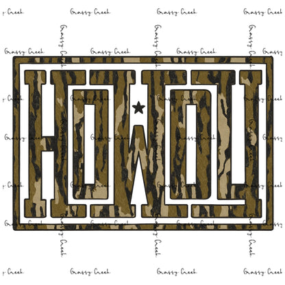 Howdy Camouflage Hunting Theme PNG - Digital Download