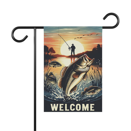 Fisherman's Welcome Garden Flag 12" x 18"