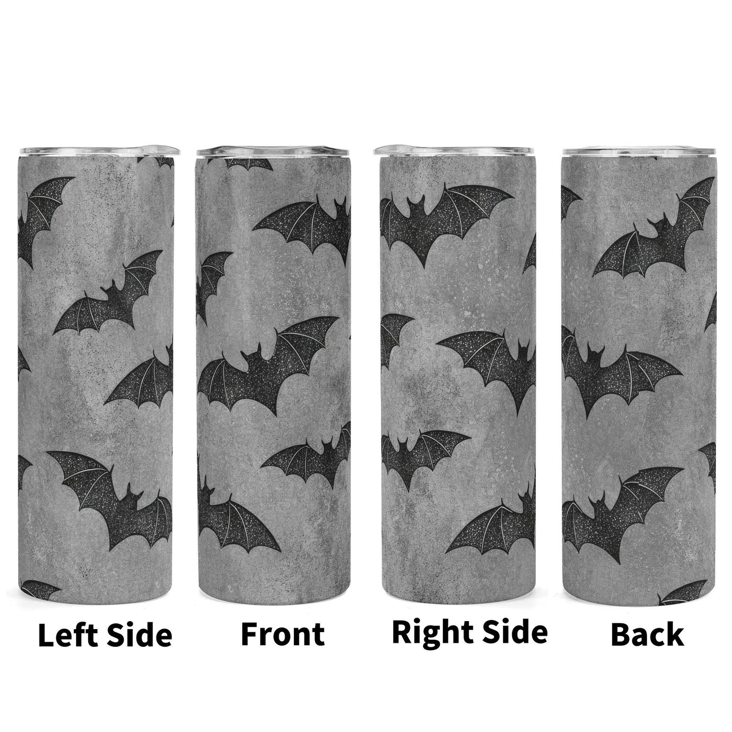 Spooky Bats Halloween 20oz Skinny Stainless Steel Tumbler