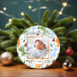 Personalized Baby Boy Dinosaur Theme Birth Stats Christmas Photo Ornament