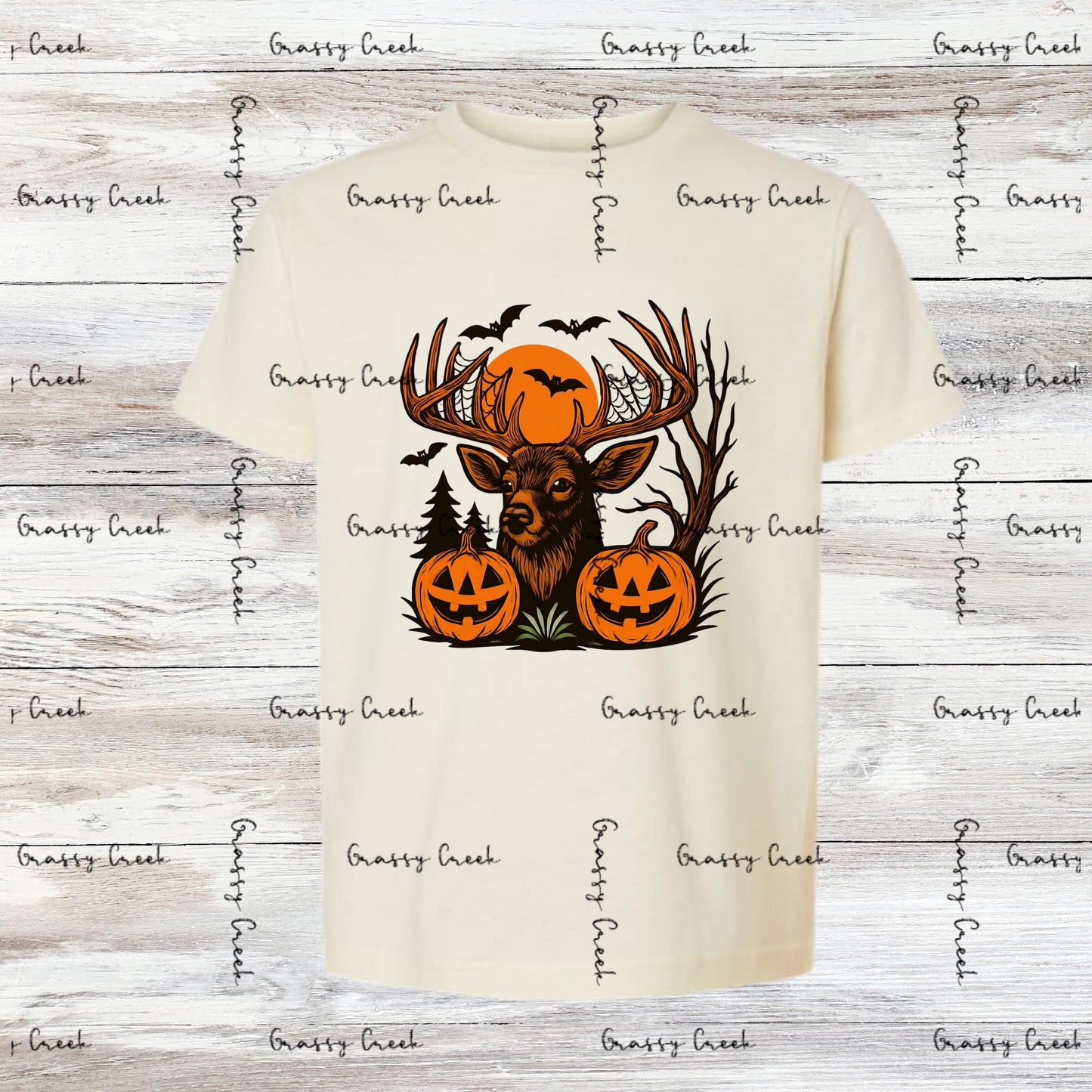 Spooky Deer Halloween– Pumpkins, Bats & Antlers PNG File - Digital Download