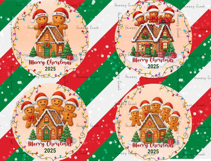 Personalized Family Name Gingerbread House Christmas Ornament