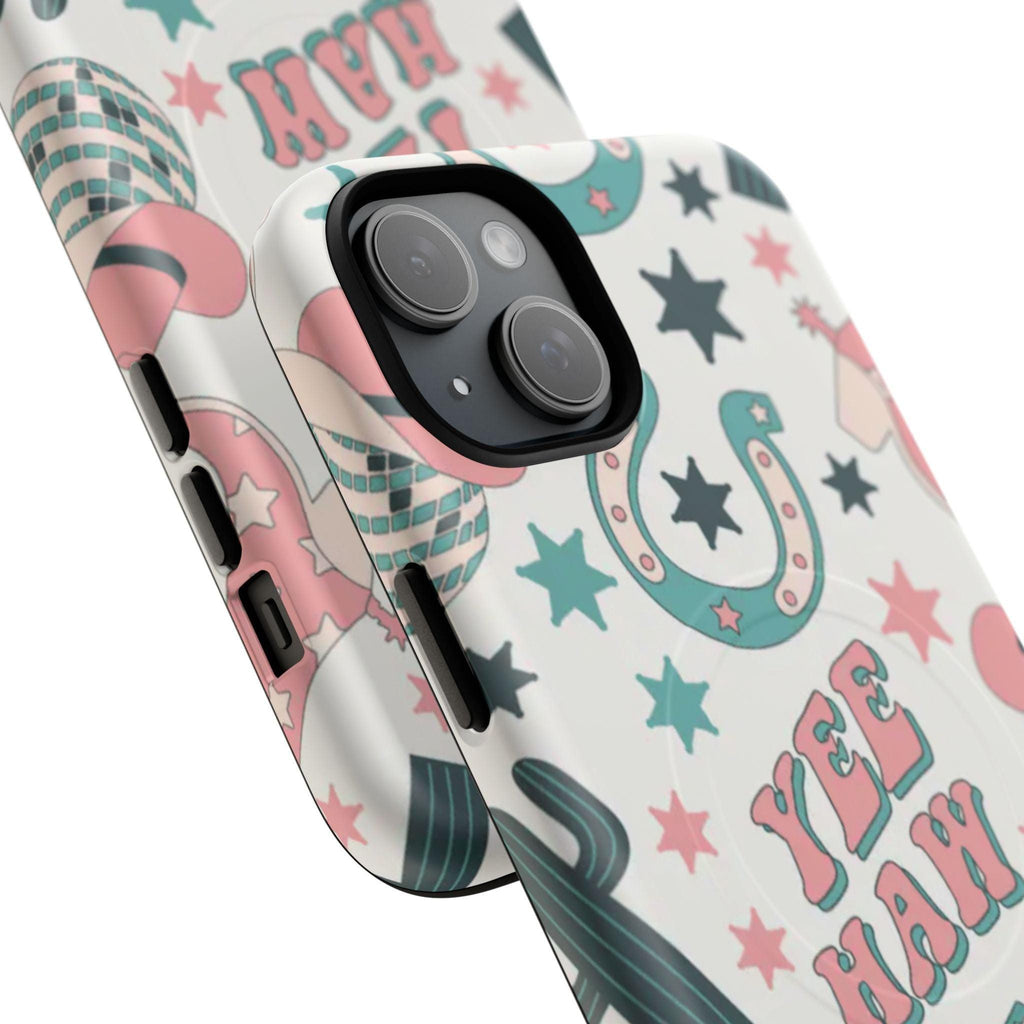 Yee Haw Pastel Western Cute Cowgirl Vibes Magnetic Impact-Resistant Phone Case for Apple iPhone Models