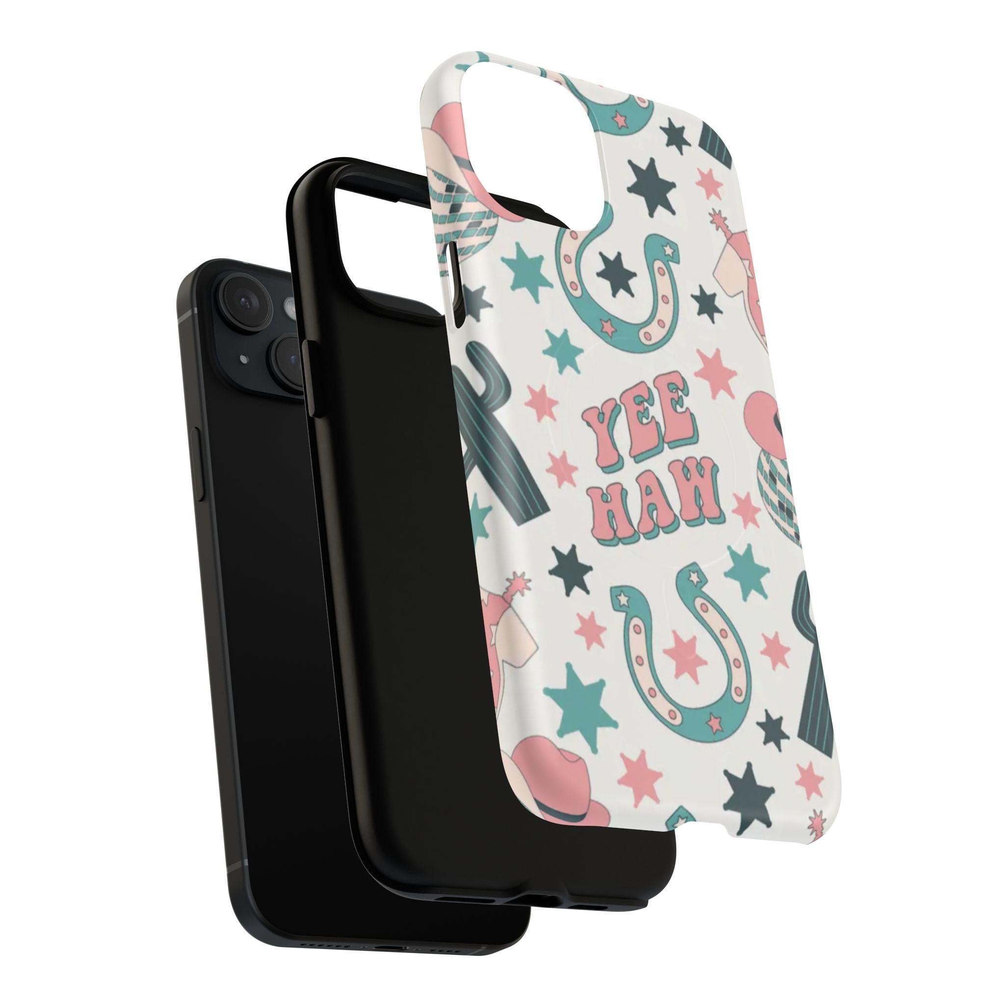 Yee Haw Pastel Western Cute Cowgirl Vibes Magnetic Impact-Resistant Phone Case for Apple iPhone Models
