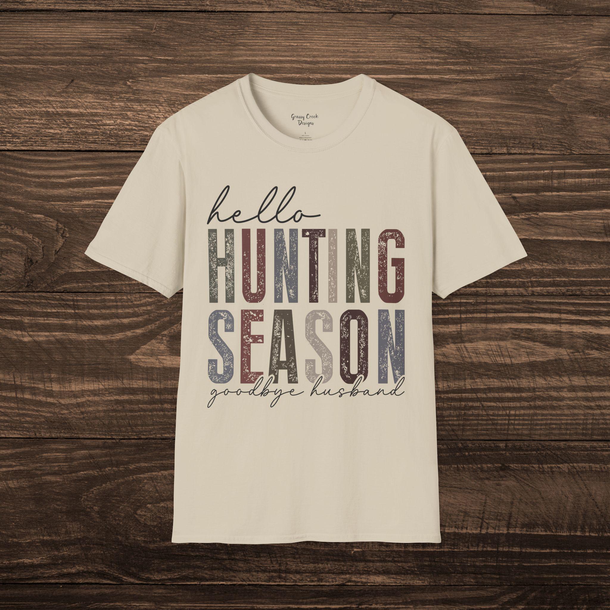 Hello Hunting Season, Goodbye Husband Women’s Graphic Tee