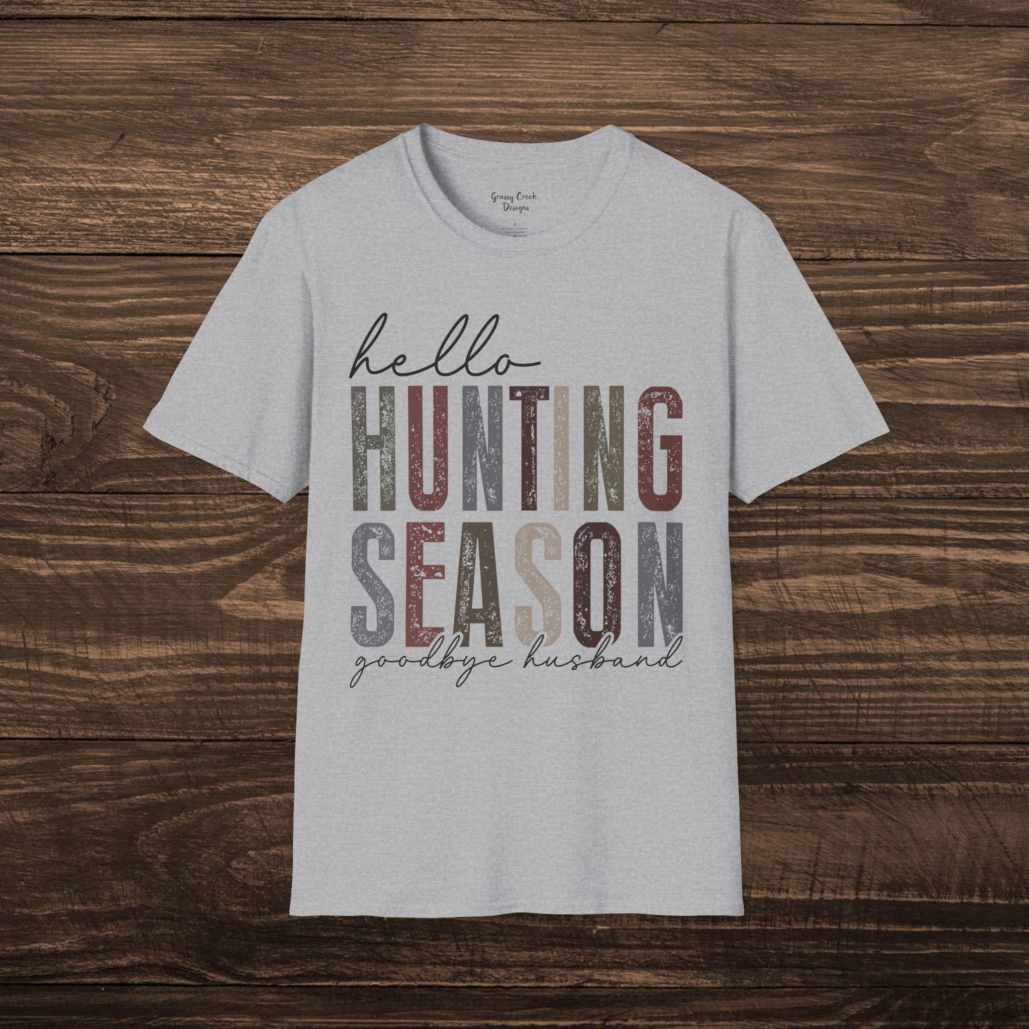 Hello Hunting Season, Goodbye Husband Women’s Graphic Tee