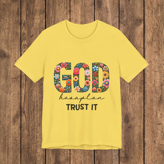 God Has A Plan, Trust It Floral Faith Graphic T-Shirt