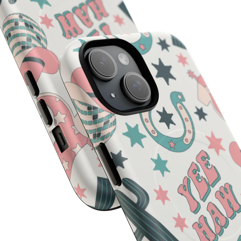 Yee Haw Pastel Western Cute Cowgirl Vibes Magnetic Impact-Resistant Phone Case for Apple iPhone Models