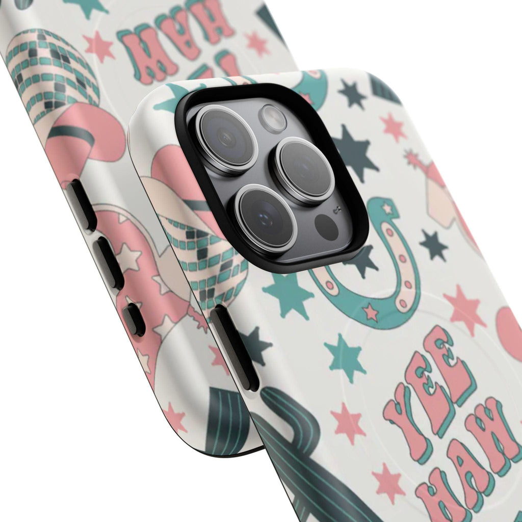 Yee Haw Pastel Western Cute Cowgirl Vibes Magnetic Impact-Resistant Phone Case for Apple iPhone Models