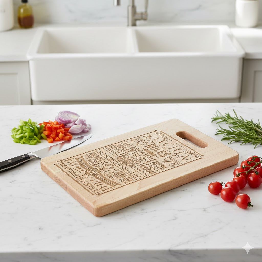 Kitchen Rules Maple Cutting Board 11.5" x 8.75"