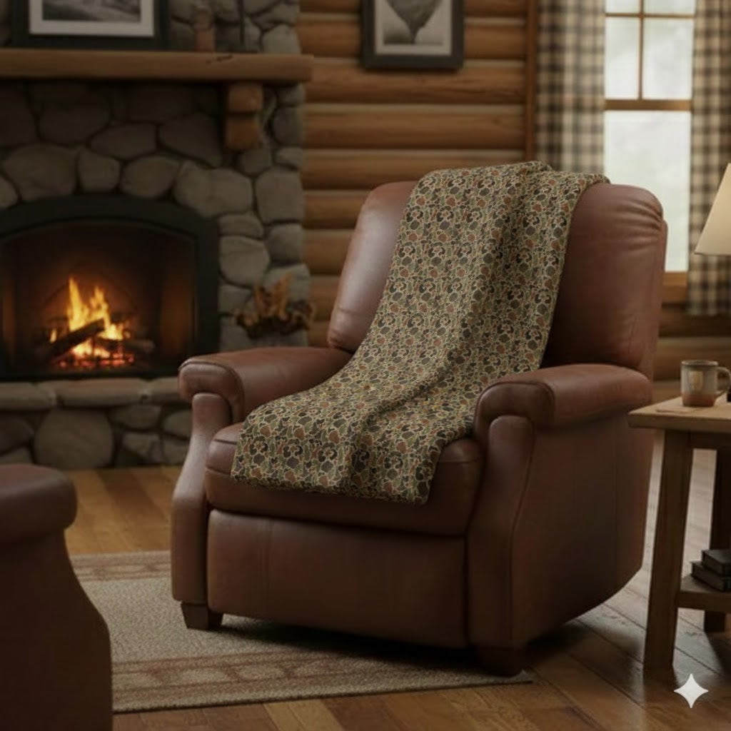 Old Skool Duck Camouflage Fleece Throw Blanket (Two Size Options)