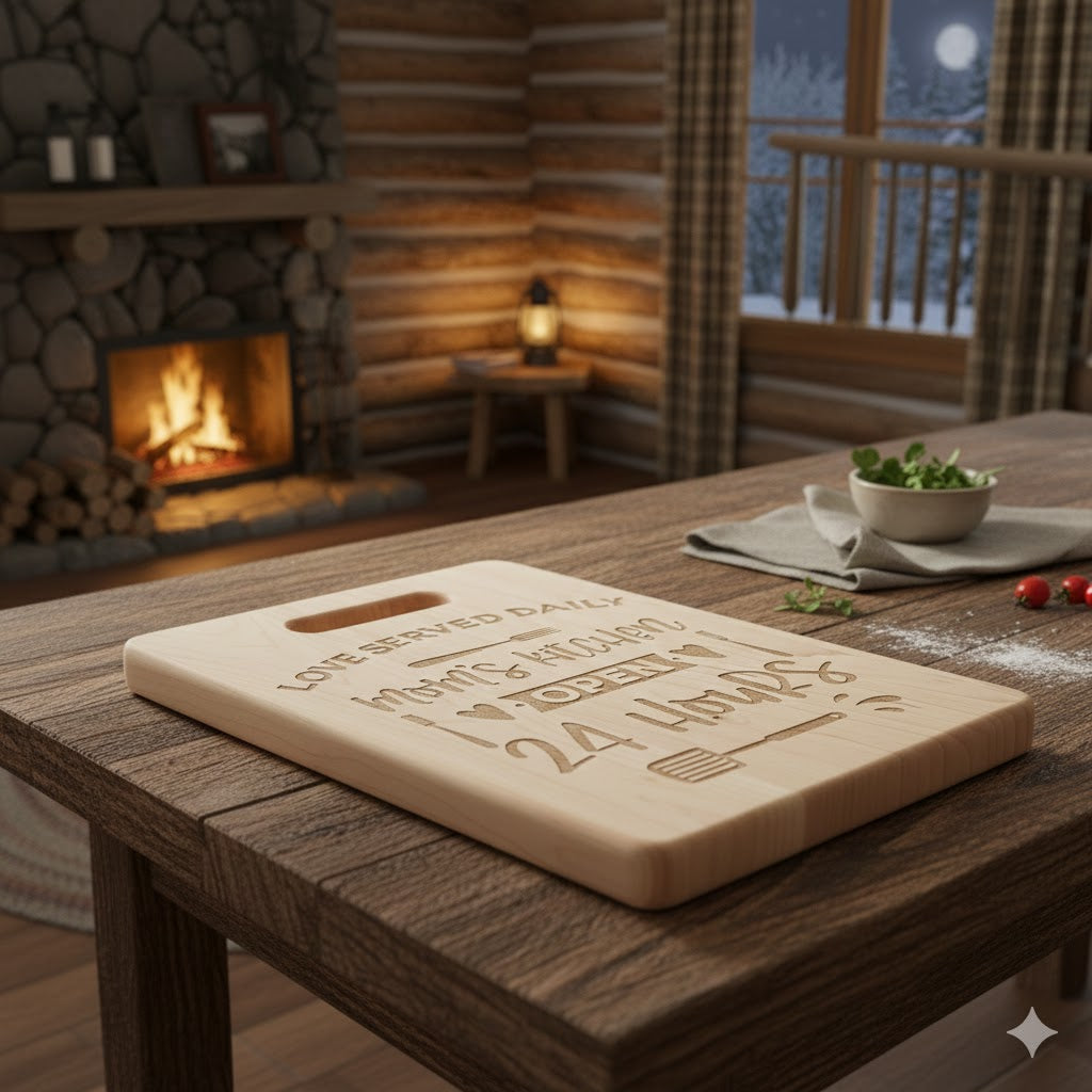 Mom's Kitchen Maple Cutting Board 11.5" x 8.75"