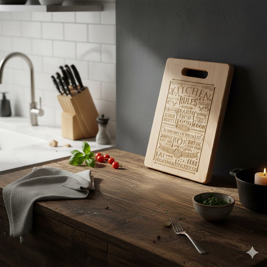 Kitchen Rules Maple Cutting Board 11.5" x 8.75"