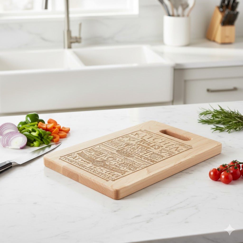 Kitchen Rules Maple Cutting Board 11.5" x 8.75"